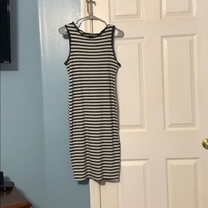 Gray striped dress